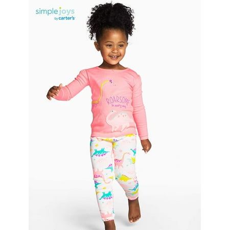 Simple Joys by Carters Girls 6-Piece Snug Fit Cotton Pajama Set